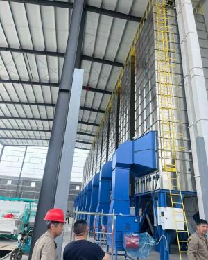 12 Sets of 40-Ton Rice Grain Dryers + Natural Gas Hot Air Furnaces